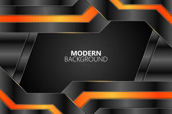 Moderne Hintergrunddiagonale Überlappende Form Mit Orangefarbenem Verlauf — Stockvektor