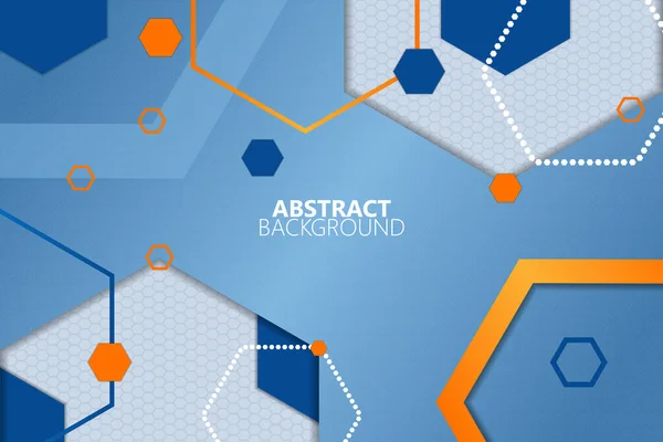 Fond Abstrait Forme Hexagonale Avec Style Coupe Papier — Image vectorielle