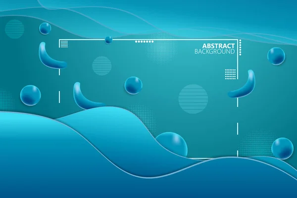 Fond Abstrait Fluide Ondulé Avec Dégradé Bleu — Image vectorielle