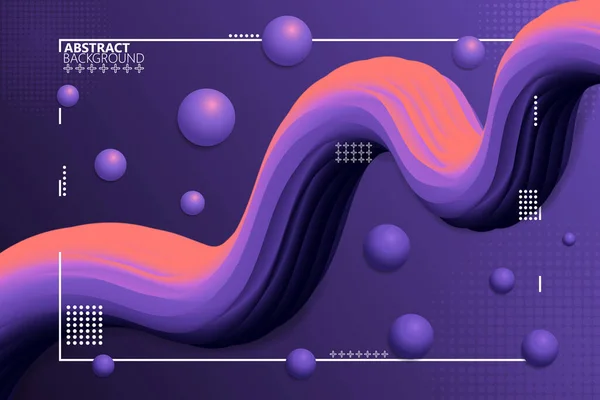 Fond Abstrait Forme Fluide Dynamique Avec Dégradé Violet — Image vectorielle