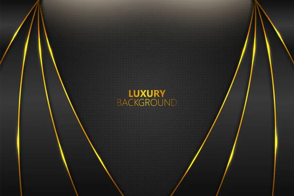 Luxus Hintergrund Diagonale Schichtform Mit Goldener Farbe — Stockvektor