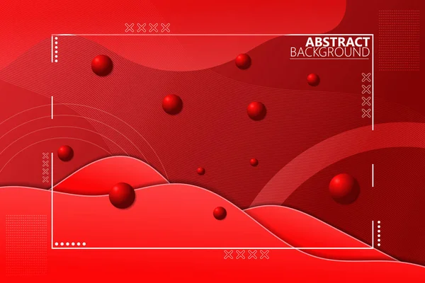 Абстрактний Фон Хвилястою Формою Рідини Червоним Градієнтом — стоковий вектор