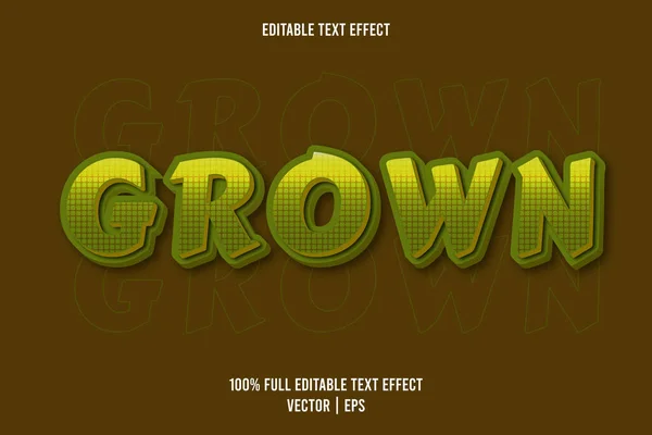 Effet Texte Modifiable Cultivé Couleur Verte — Image vectorielle