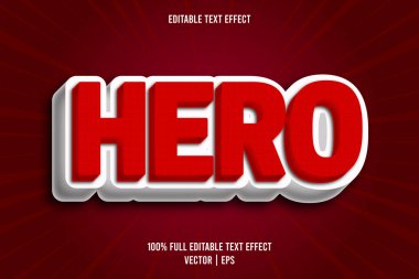 Kahraman metin efekti komik biçimi