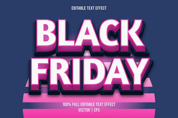 Black Friday Editable Text Effect Retro Style Pink Color — Stock Vector