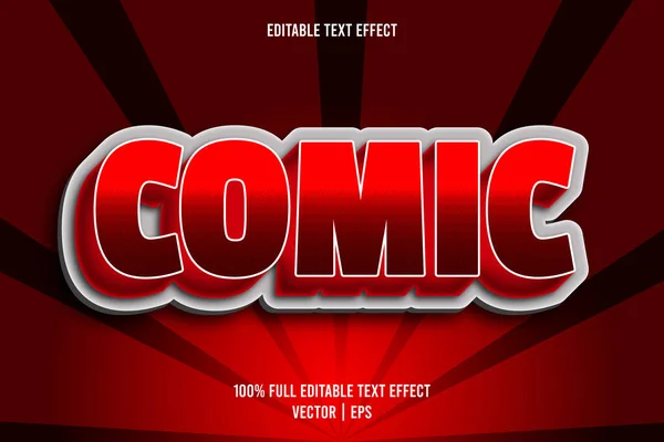 Comic Editable Estilo Cómic Efecto Texto — Vector de stock
