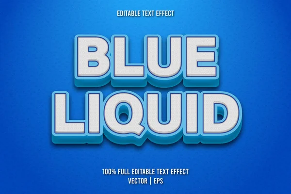 Bleu Liquide Modifiable Style Bande Dessinée Effet Texte — Image vectorielle