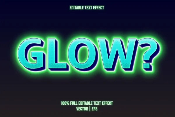 Slow Editable Text Effect Neon Style — 스톡 벡터