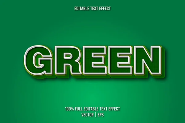 Grüner Editierbarer Text Effekt Retro Stil — Stockvektor