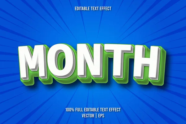 Miesięczny Edytowalny Tekst Efekt Komiczny Styl — Wektor stockowy