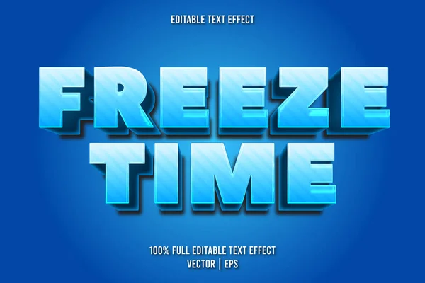 Freeze Time Editable Text Effect 스타일 — 스톡 벡터