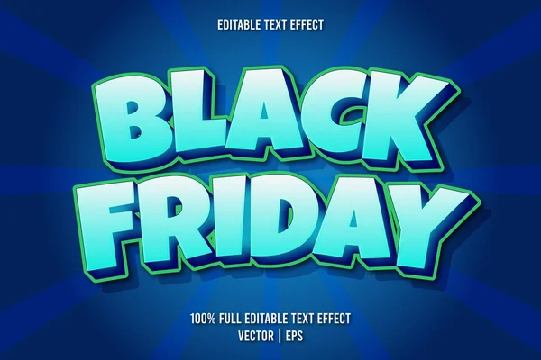 Black Friday Editable Text Effect Comic Style — Stock Vector