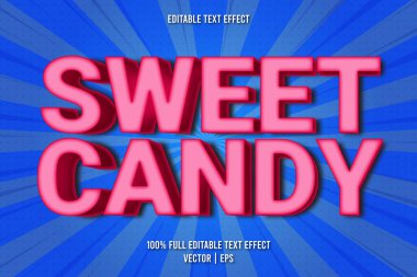 Tatlı şeker düzenlenebilir metin efekti komik biçimi