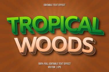 Tropik orman düzenlenebilir metin efekti komik biçimi