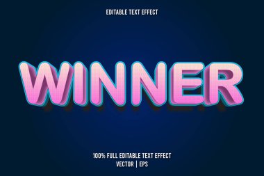 Kazanan düzenlenebilir metin efekti biçimi
