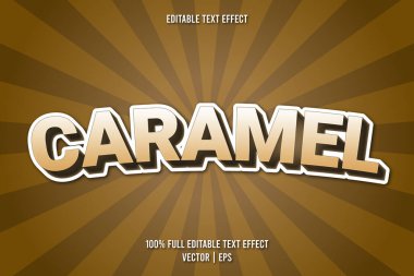Karamel düzenlenebilir metin efekti komik biçimi