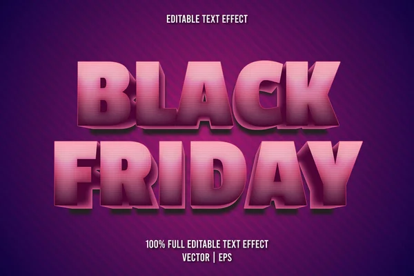 Black Friday Editable Text Effect Retro Style — Stock Vector