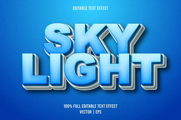 Himmel Licht Editierbare Text Effekt Cartoon Stil — Stockvektor