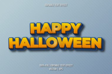 Mutlu Cadılar Bayramı düzenlenebilir metin efekti retro biçimi