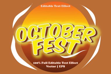 Ekim Festivali düzenlenebilir metin efekti