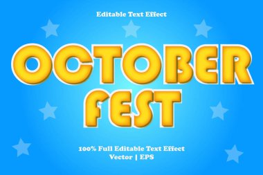 Ekim Festivali düzenlenebilir metin efekti