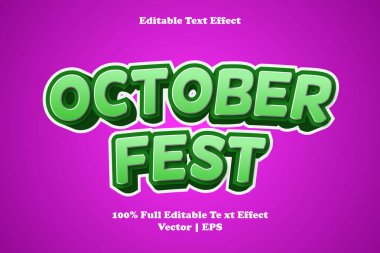 Ekim Festivali düzenlenebilir metin efekti