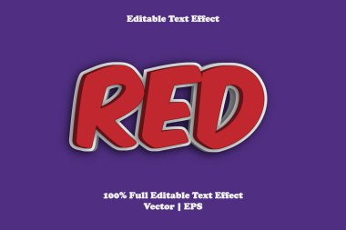 kırmızı düzenlenebilir metin efekti