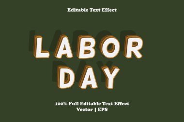 Çalışma günü düzenlenebilir metin efekti