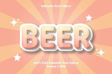 Bira düzenlenebilir metin efekti