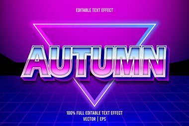 Sonbahar düzenlenebilir metin efekti 3 boyut kabartma biçimi