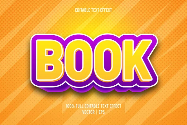 Libro Editable Efecto Texto — Vector de stock