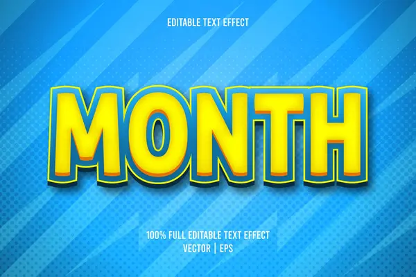 Month Editable Text Effect — Vetor de Stock