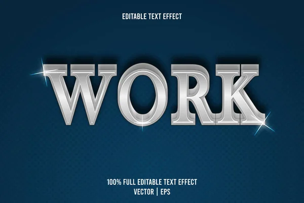 Work Editable Text Effect — Stock Vector