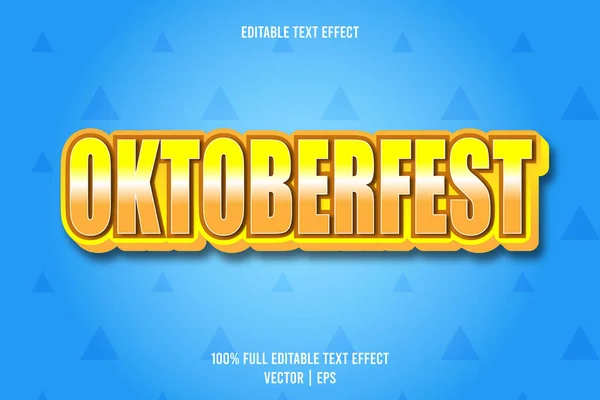 Oktoberfest Efecto Texto Editable Relieve Estilo Dibujos Animados — Archivo Imágenes Vectoriales