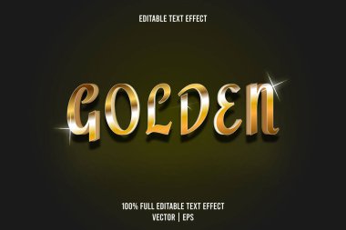 Altın düzenlenebilir metin efekti 3 boyut lüks kabartma biçimi