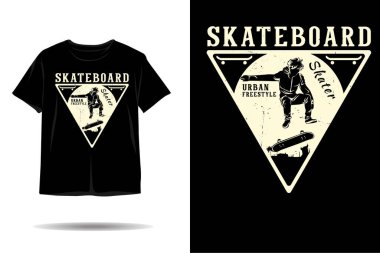 Kaykay kentsel serbest stil t-shirt tasarımı