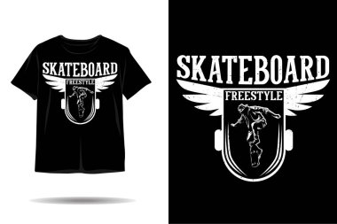 Kaykay serbest stil t-shirt tasarımı