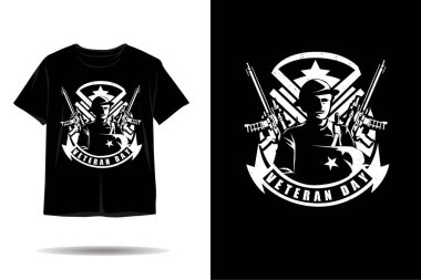 Gazi günü silueti t-shirt tasarımı