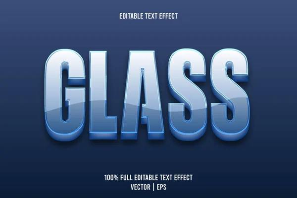 Glas Editierbare Text Effekt Dimensionale Prägung Luxus Stil — Stockvektor