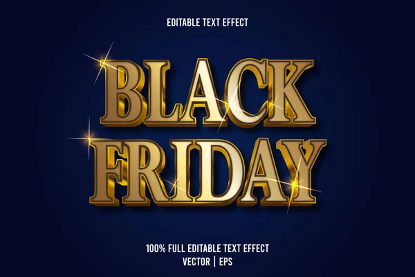 Black Friday Editable Text Effect Dimension Emboss Luxury Style — Stock Vector