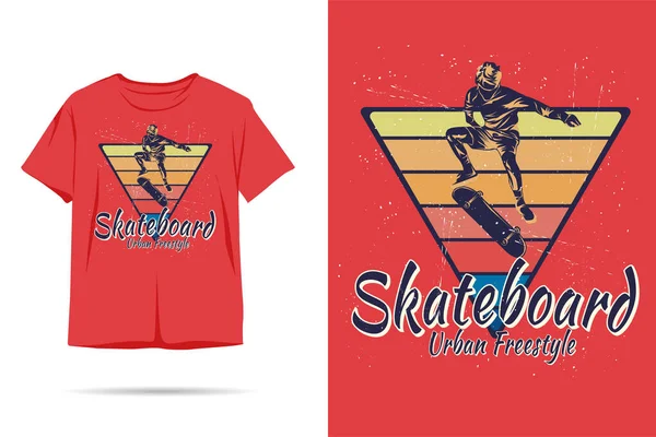 Kaykay kentsel serbest stil t-shirt tasarımı
