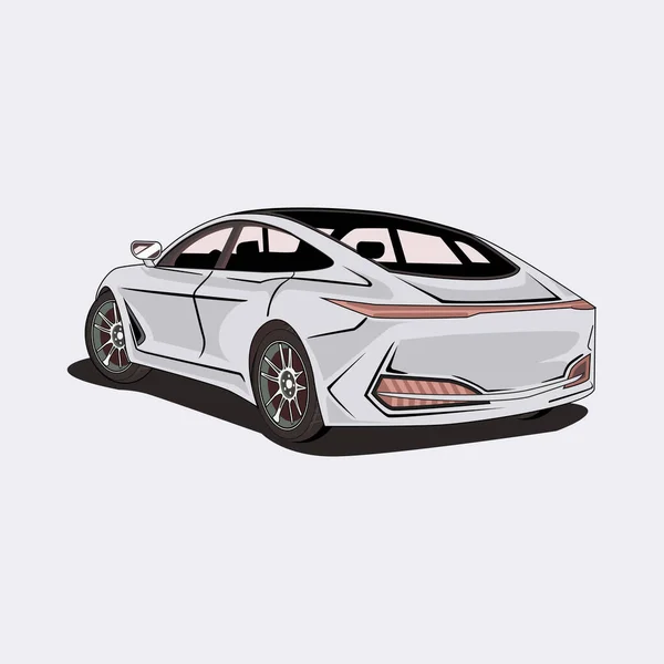Современная Векторная Иллюстрация Спортивных Автомобилей — стоковый вектор
