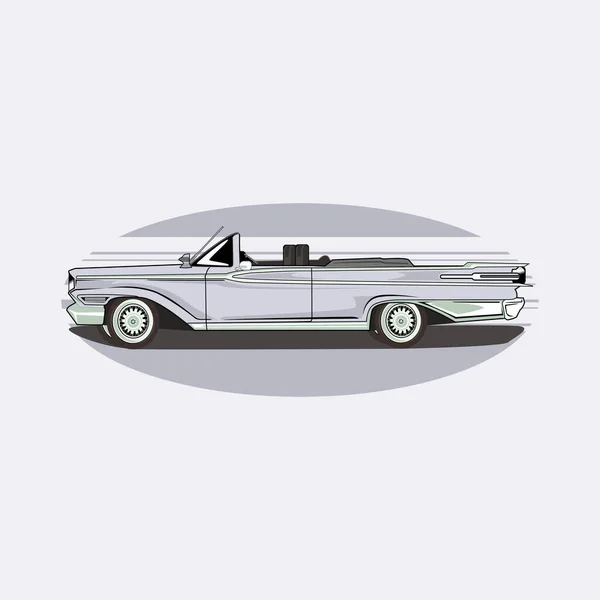 Retro Classic Car Vector Ilustração — Vetor de Stock