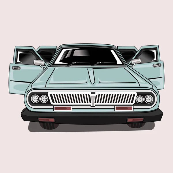 Classic Retro Car Vector Ilustração — Vetor de Stock