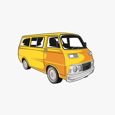 Klasik Araba Vektörü İllüstrasyonu