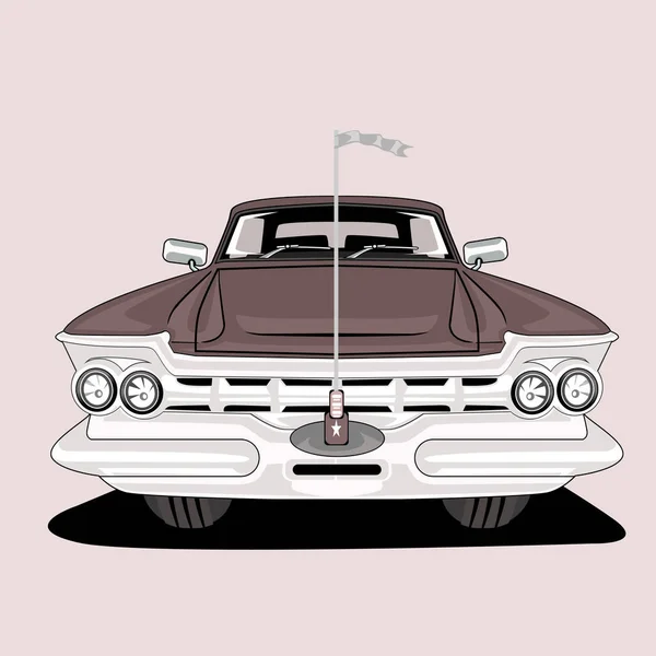 Retro Classic Car Vector Ilustração — Vetor de Stock