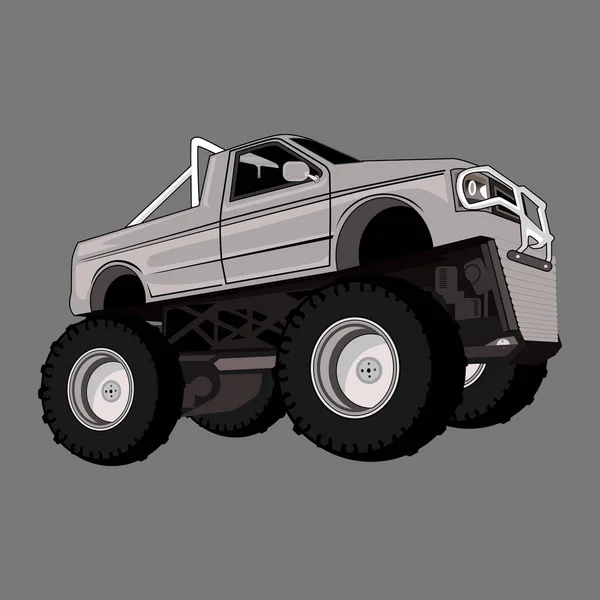 Monster Truck Big Foot Vector Ilustración — Archivo Imágenes Vectoriales