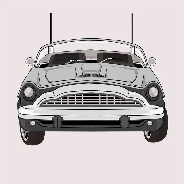 Classic Retro Car Vector Ilustração — Vetor de Stock