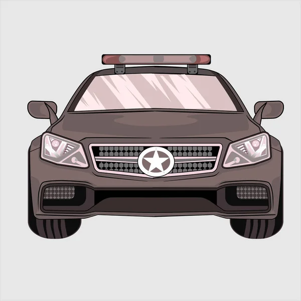 Ilustração Moderna Vetor Carro Polícia — Vetor de Stock