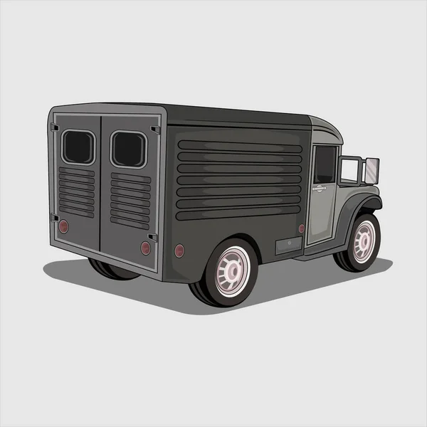 Illustration Vectorielle Armée Camion — Image vectorielle
